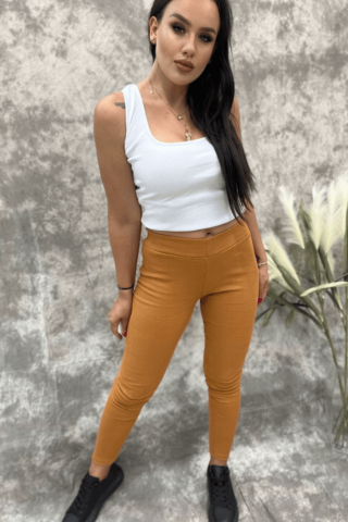 Stripe leggings 2345 Camel