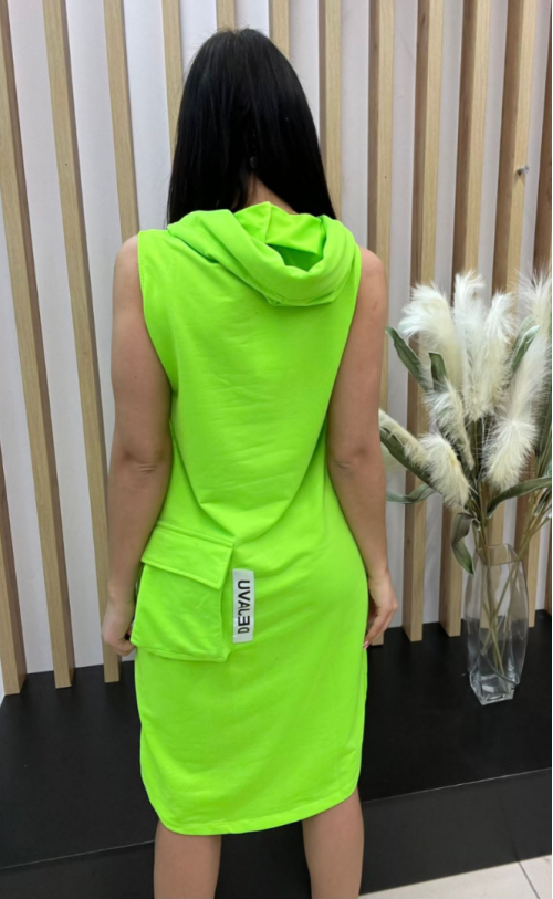 Sukienka z kieszonką z tyłu TI 750 Limonka
