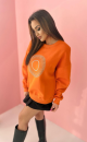 Sweatshirt with zircons 229 Orange
