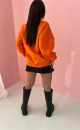 Sweatshirt with zircons 229 Orange