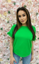 T-shirt with frill sleeve 004 Green