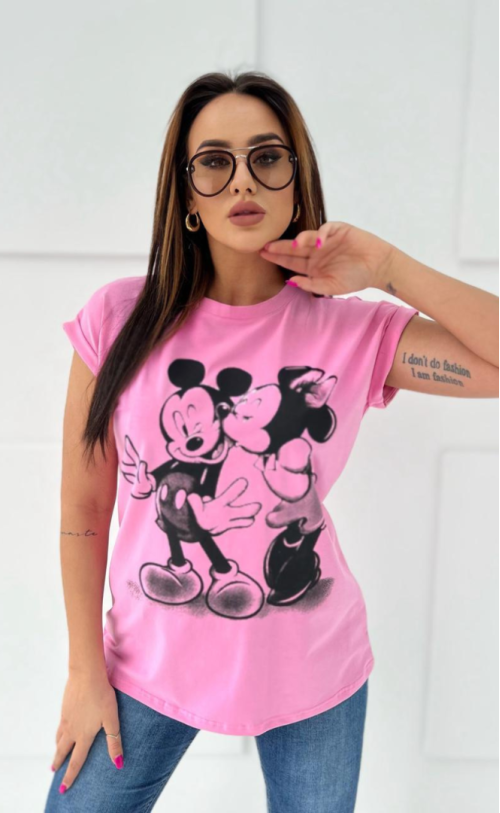 T-shirt miki 1213 Różowy
