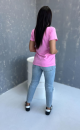 V-neck T-shirt 4321 Pink