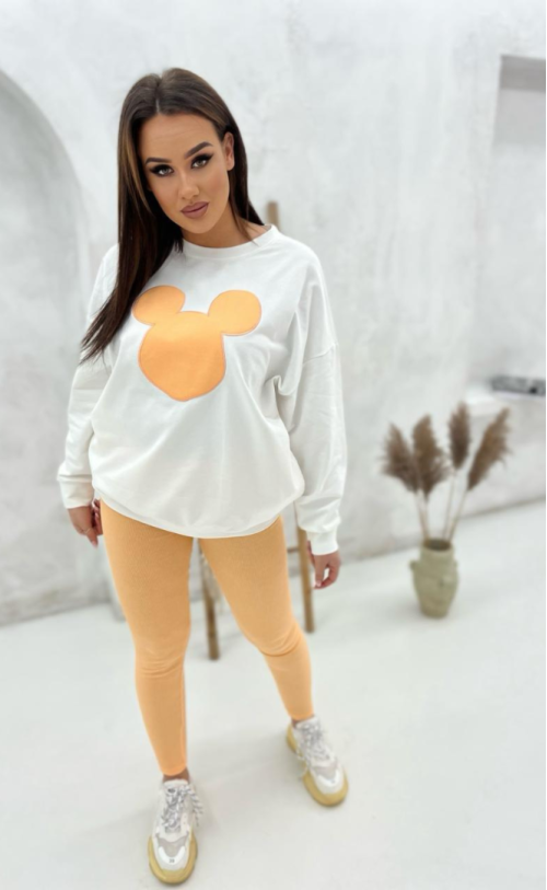 Set of sweatshirt and leggings 5432 apricot