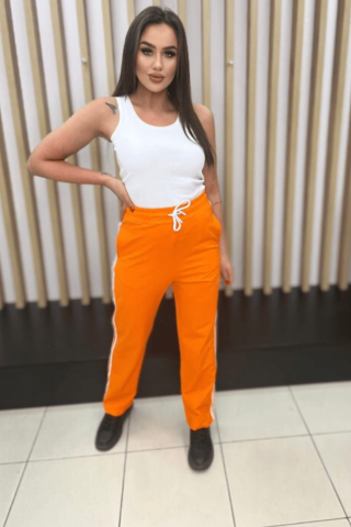 Trousers with stripes 262 Orange