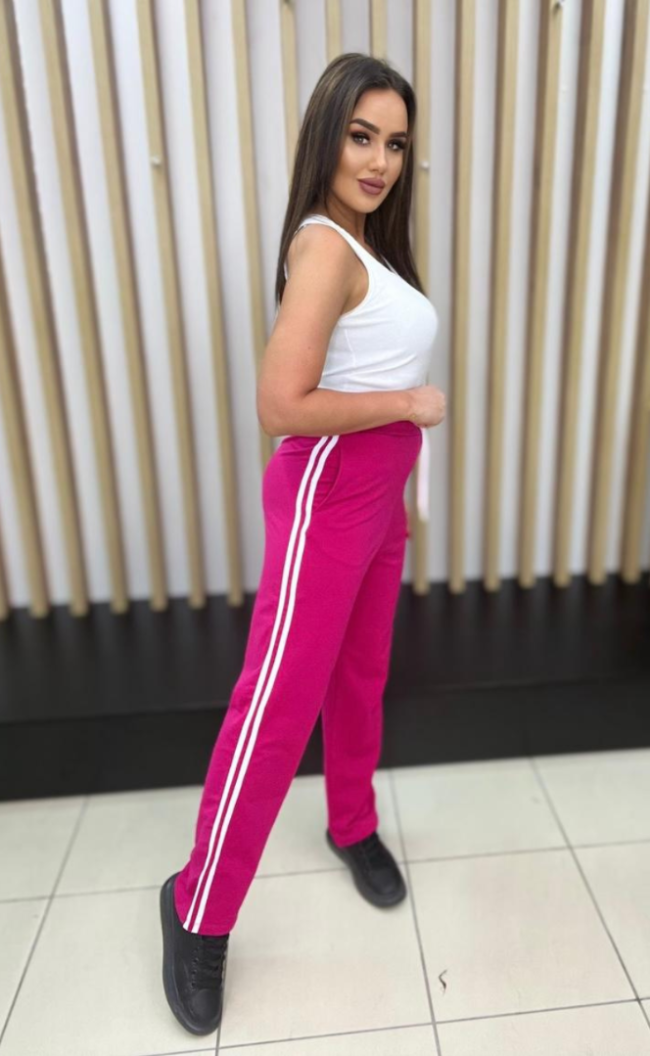 Trousers with stripes 262 Fuchsia