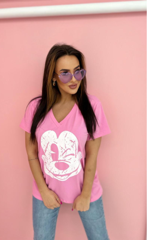 T-shirt with TS 970 print Pink