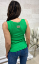Top with wide straps 9009 Green