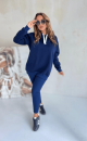 Insulated sweatshirt with hood 006 Navy