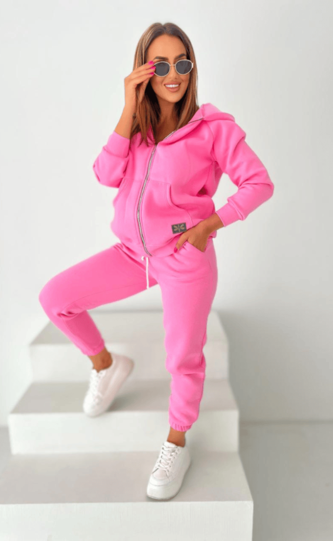 Insulated zippered sweatshirt TS 100 Pink