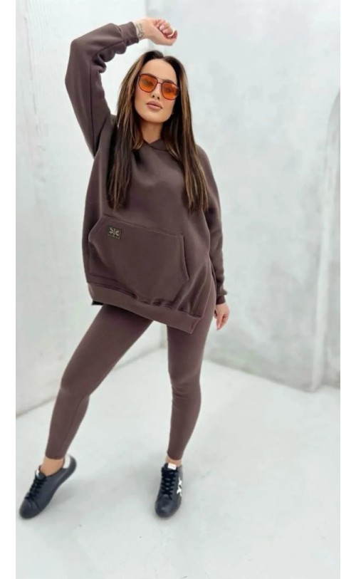 Bluza ocieplana 254 Czekoolada