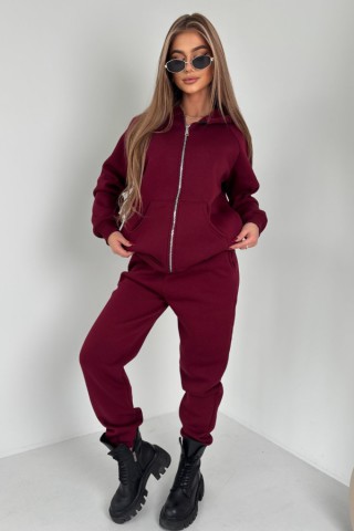 Insulated zippered sweatshirt TS 100 Claret