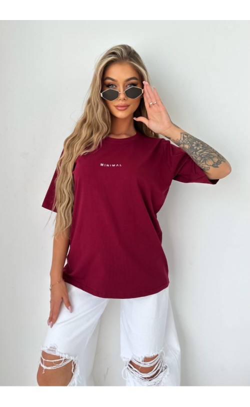 T-shirt MINIMAL TS374 Bordo