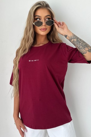 T-shirt MINIMAL TS374 Bordo