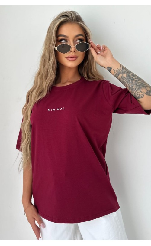 T-shirt MINIMAL TS374 Bordo