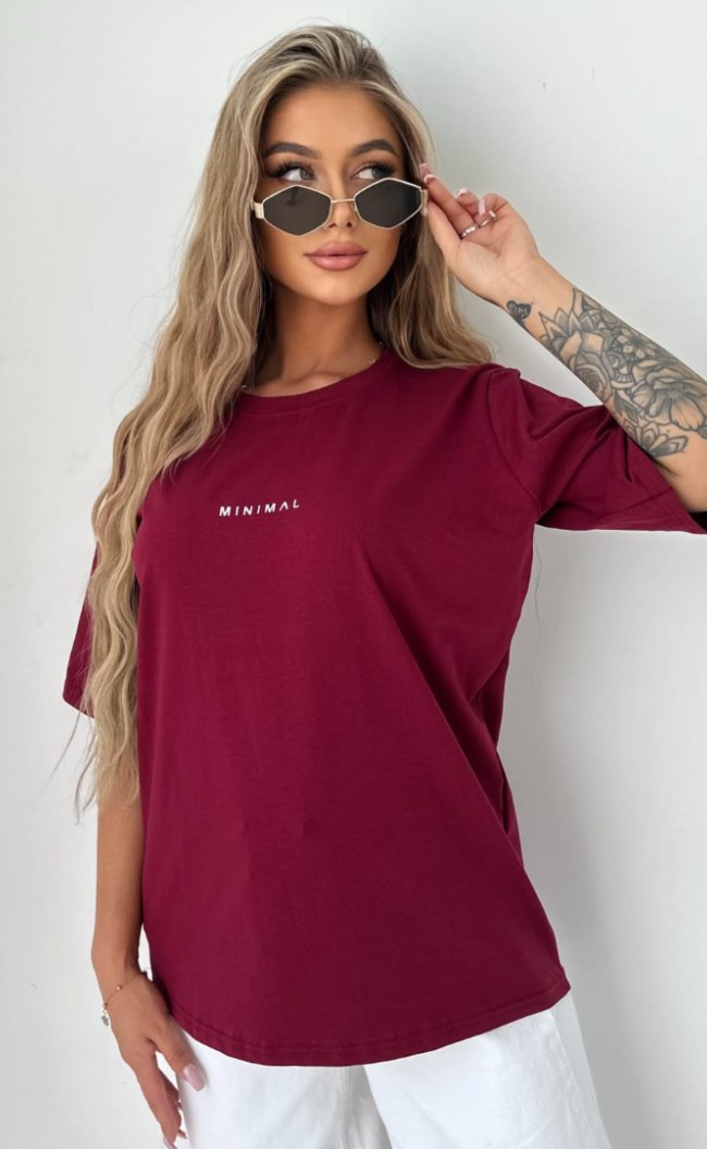 T-shirt MINIMAL TS374 Bordo