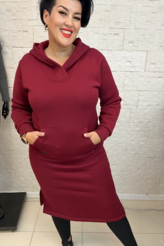 Sukienka ocieplana 1012 Bordo