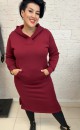 Sukienka ocieplana 1012 Bordo