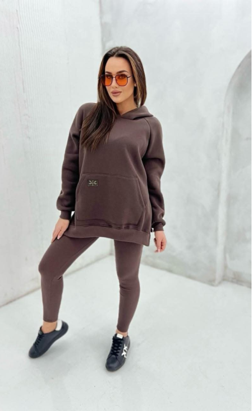 Bluza ocieplana 254 Czekoolada