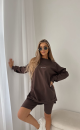 Bluza MINIMAL rozcięcia TS 255 Czekolada