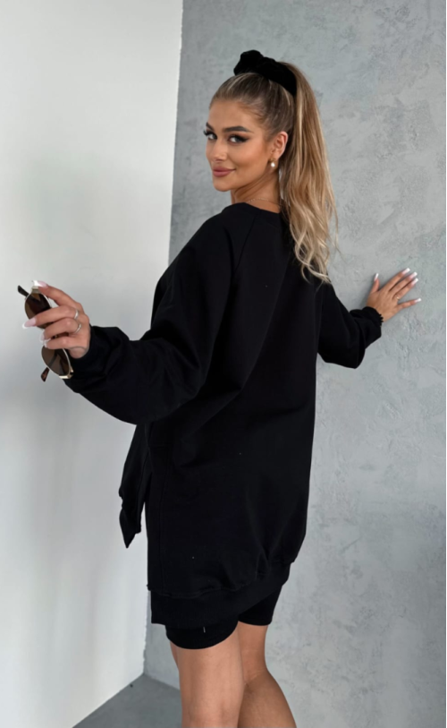 Bluza MINIMAL rozcięcia TS 255 Czarna
