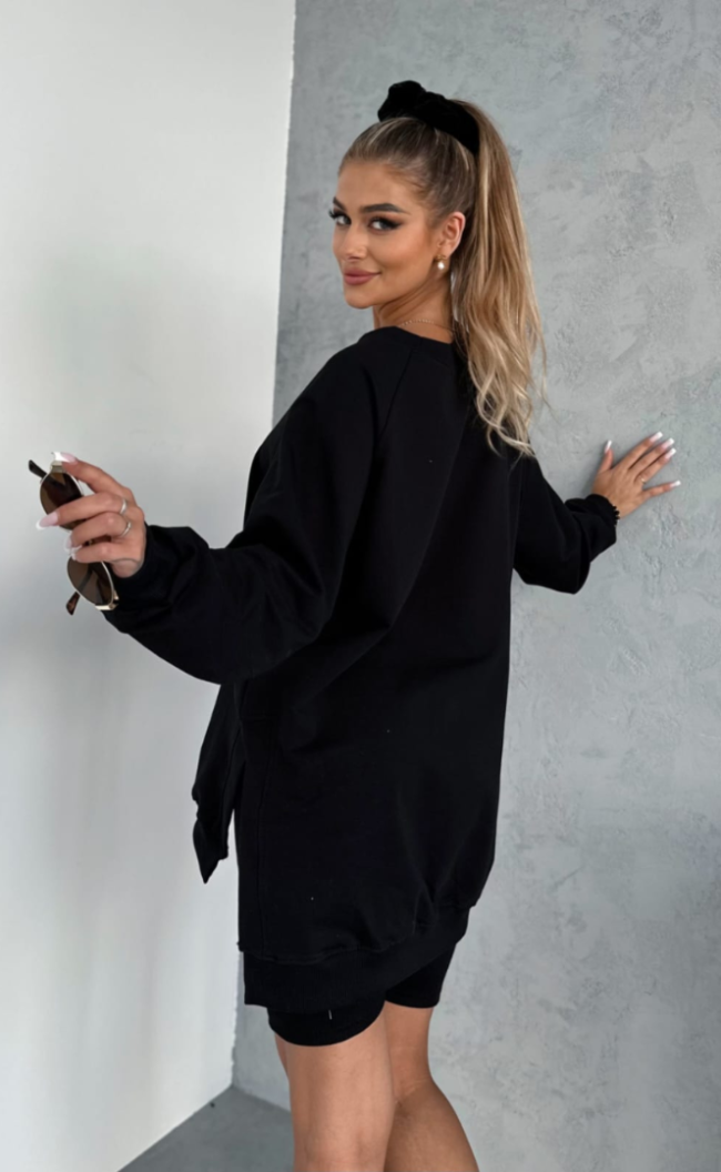 Bluza MINIMAL rozcięcia TS 255 Czarna
