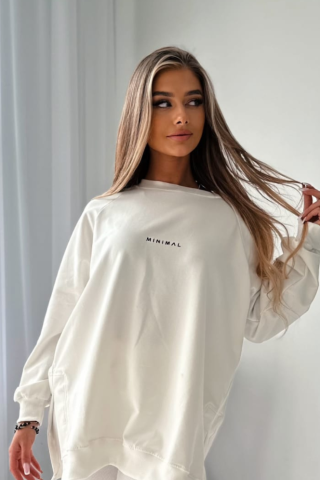 MINIMAL slit sweatshirt TS 255 Cream