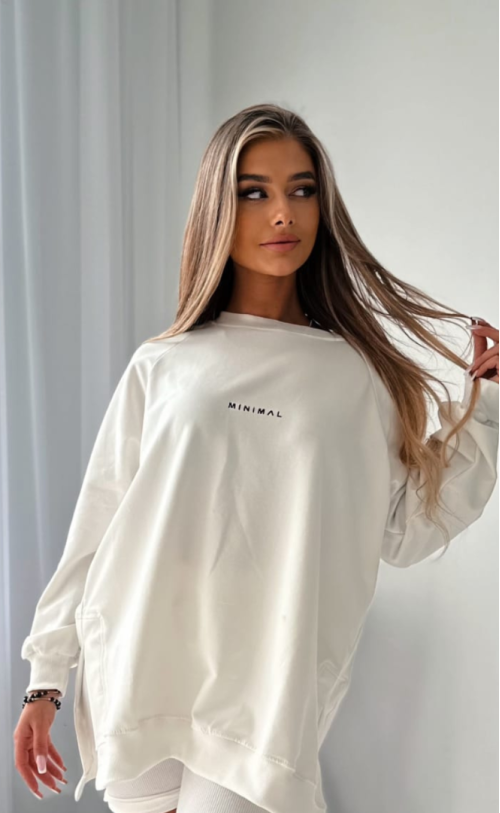 Bluza MINIMAL rozcięcia TS 255 Śmietanka