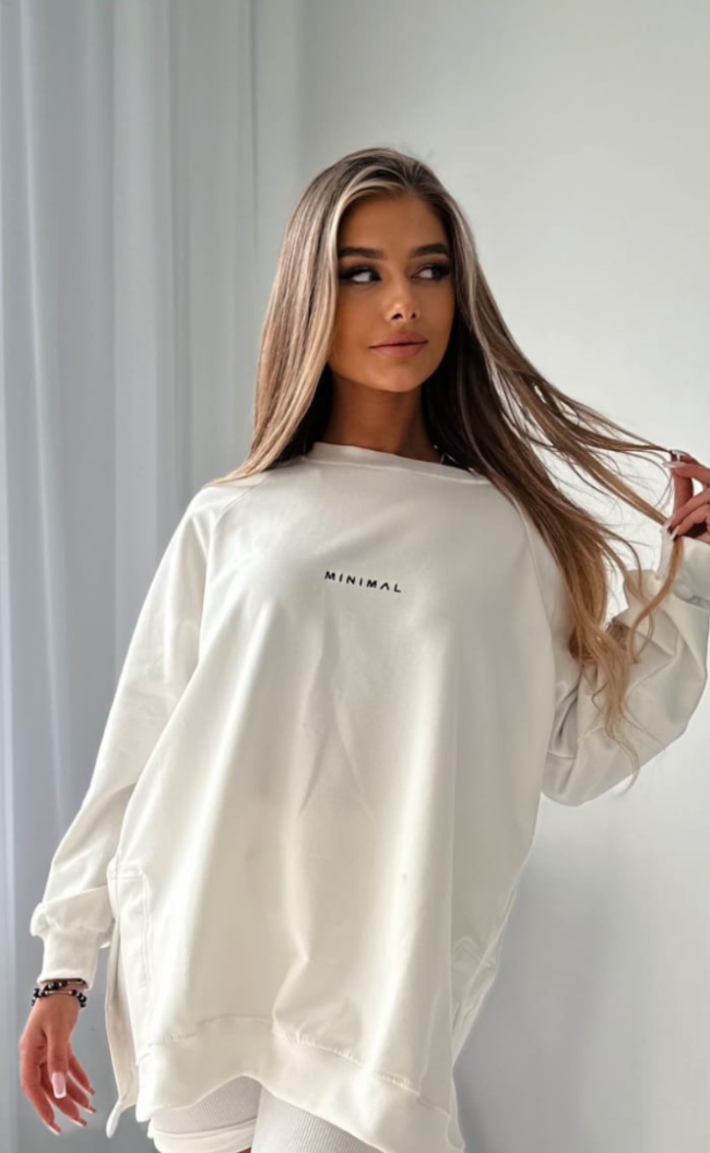 Bluza MINIMAL rozcięcia TS 255 Śmietnaka
