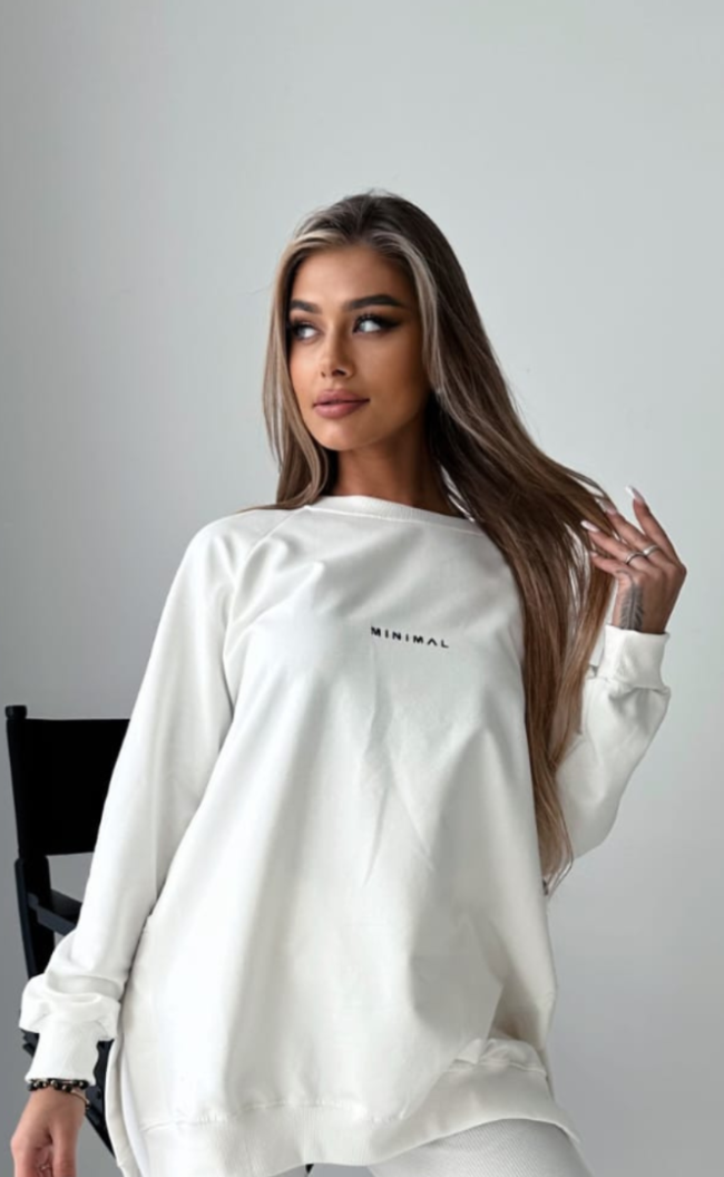 Bluza MINIMAL rozcięcia TS 255 Śmietnaka