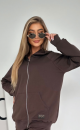 Bluza na zamek TS 256 Czekolada