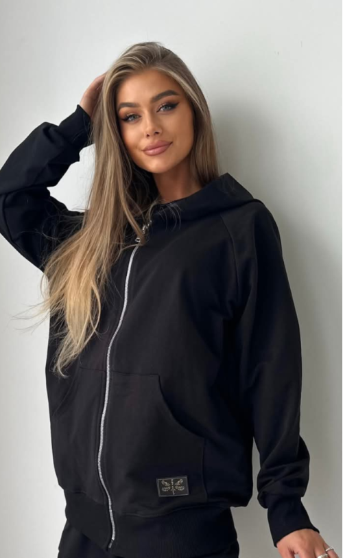 Bluza na zamek TS 256 Czarna