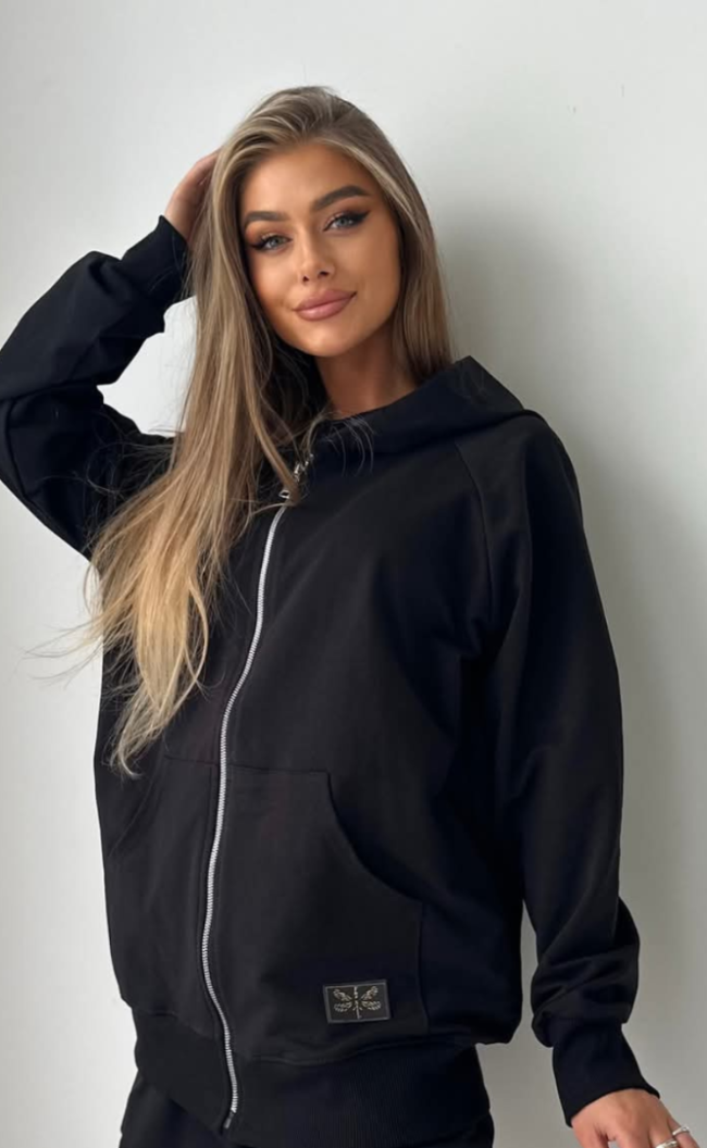 Bluza na zamek TS 256 Czarna
