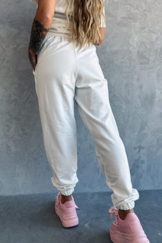 Spodnie z gumką TS 139 Śmietanka