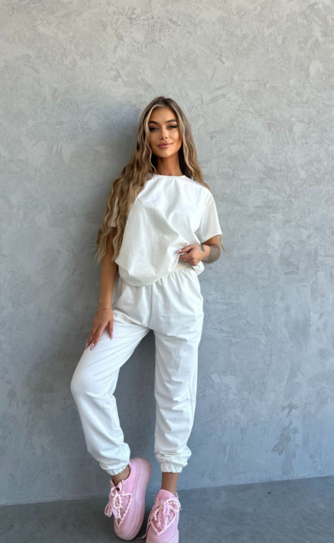 Plain T-shirt TS 345 Cream