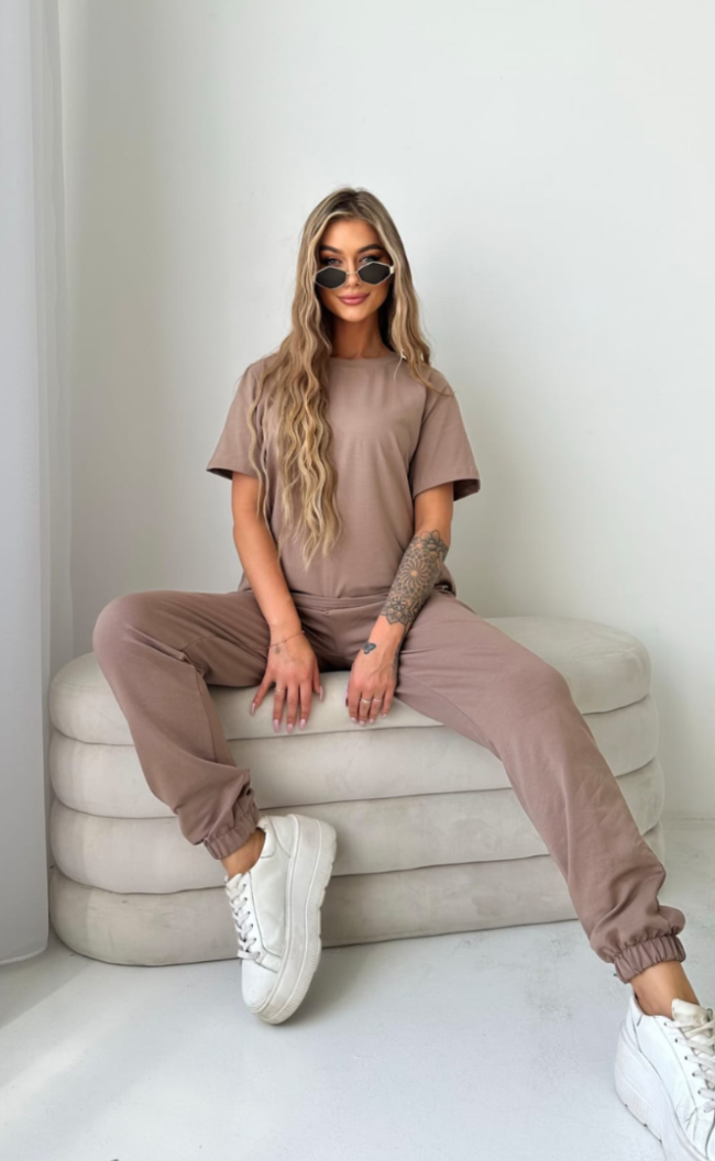 Plain T-shirt TS 345 Fango