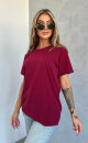 T-shirt gładki TS 345 Bordo