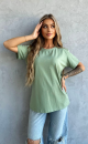 Plain T-shirt TS 345 Green