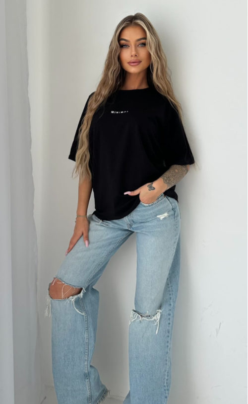 T-shirt MINIMAL TS374 Czarny