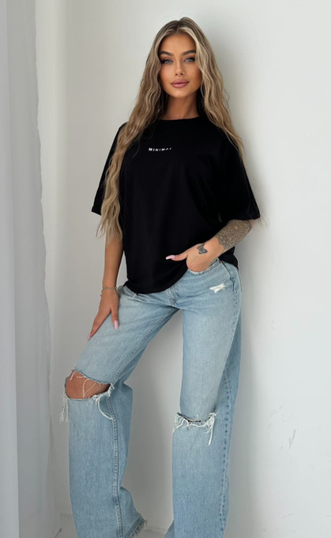 T-shirt MINIMAL TS374 Czarny