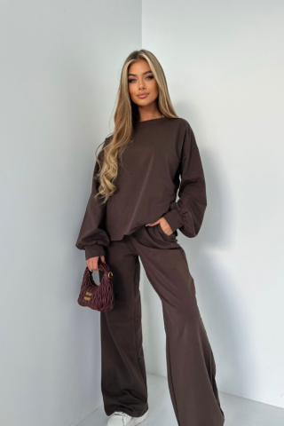  blouse and trousers set TS431 Chocolate