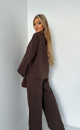 blouse and trousers set TS431 Chocolate