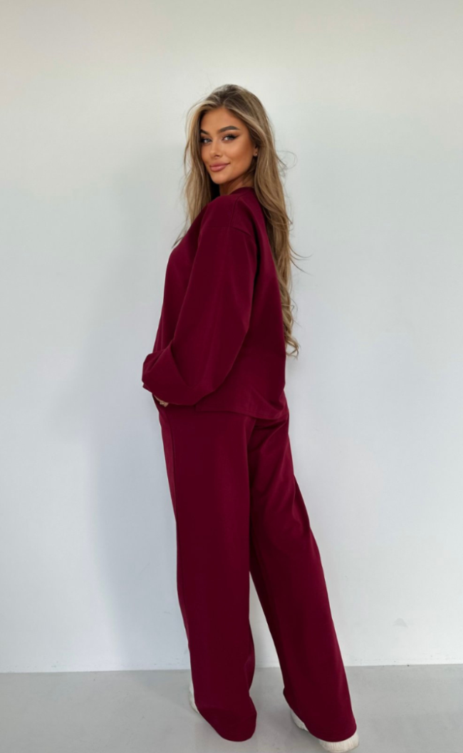 blouse and trousers set TS431 Claret