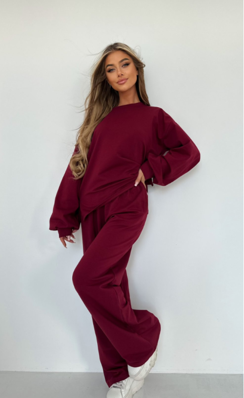  blouse and trousers set TS431 Claret