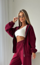 Bomber Jacket TS257 Burgundy