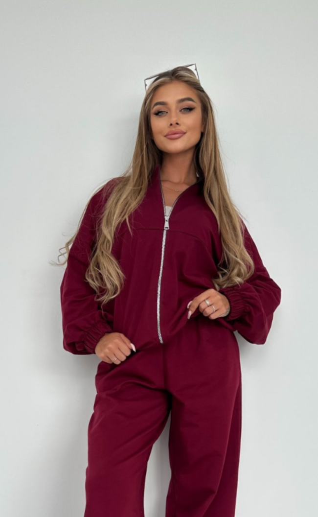 Bomber Jacket TS257 Burgundy