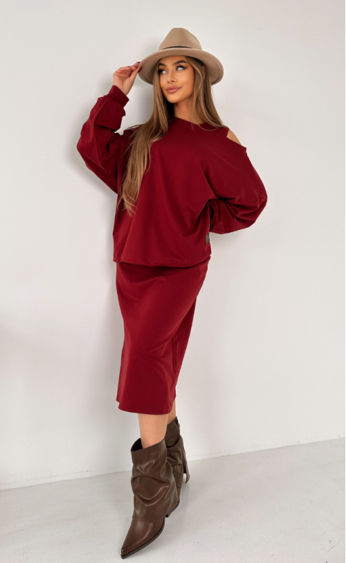 Dress and blouse set TI 1004 Claret