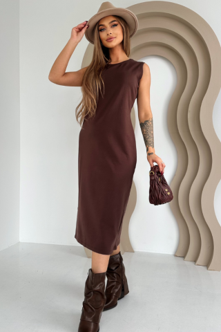Dress and blouse set TI 1004 Chocolate