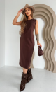 Dress and blouse set TI 1004 Chocolate