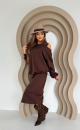 Dress and blouse set TI 1004 Chocolate